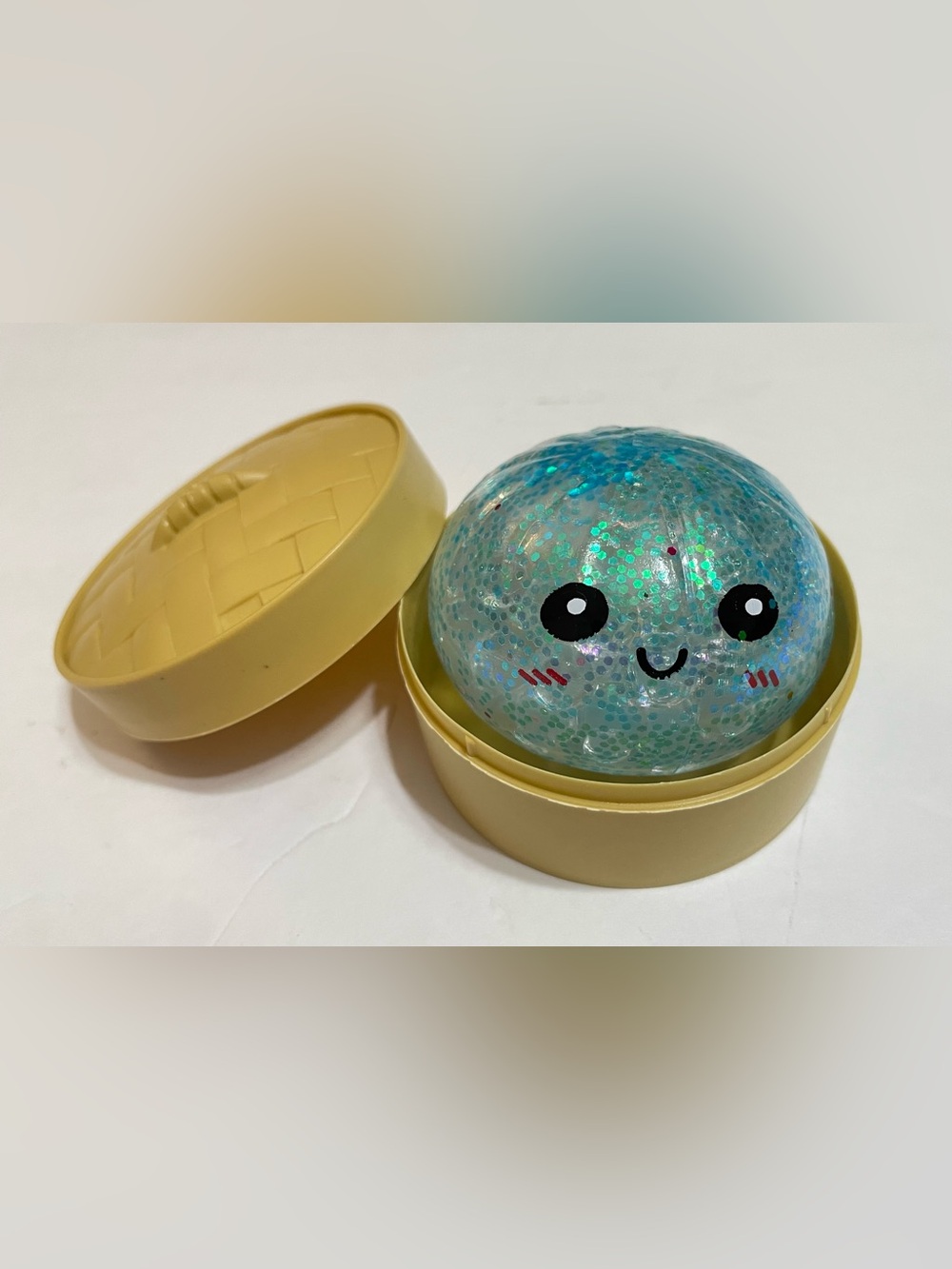 Mystery Squishy Bun Dumpling RARE GLITTER Limited Edition Stress Relief US,Blue
